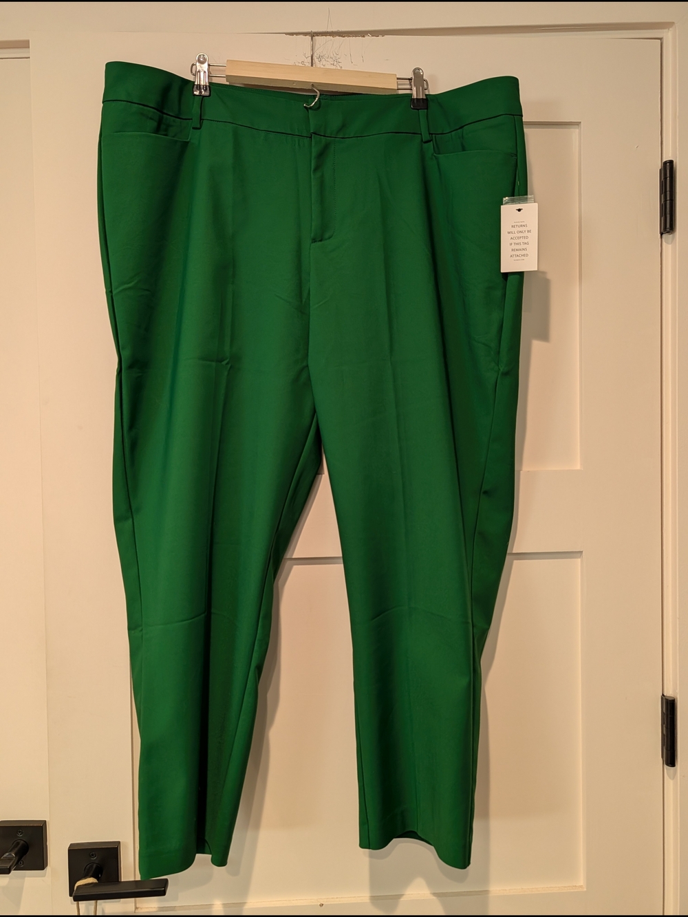Eloquii Green Dress Pants - Tailored Straight Fit Size 20 Short